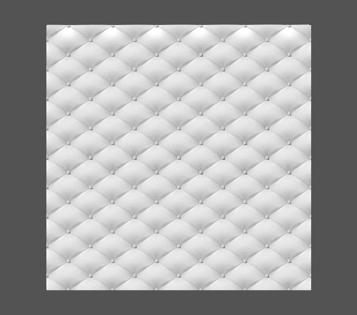 Close up of 3D Gypsum Wall Panels model Soft Buttons | DecorMania UK